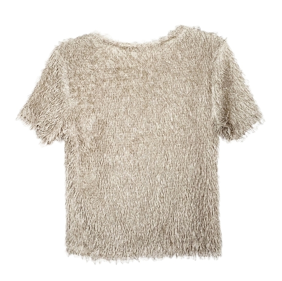 ZARA shaggy short sleeve top - Picture 2 of 4